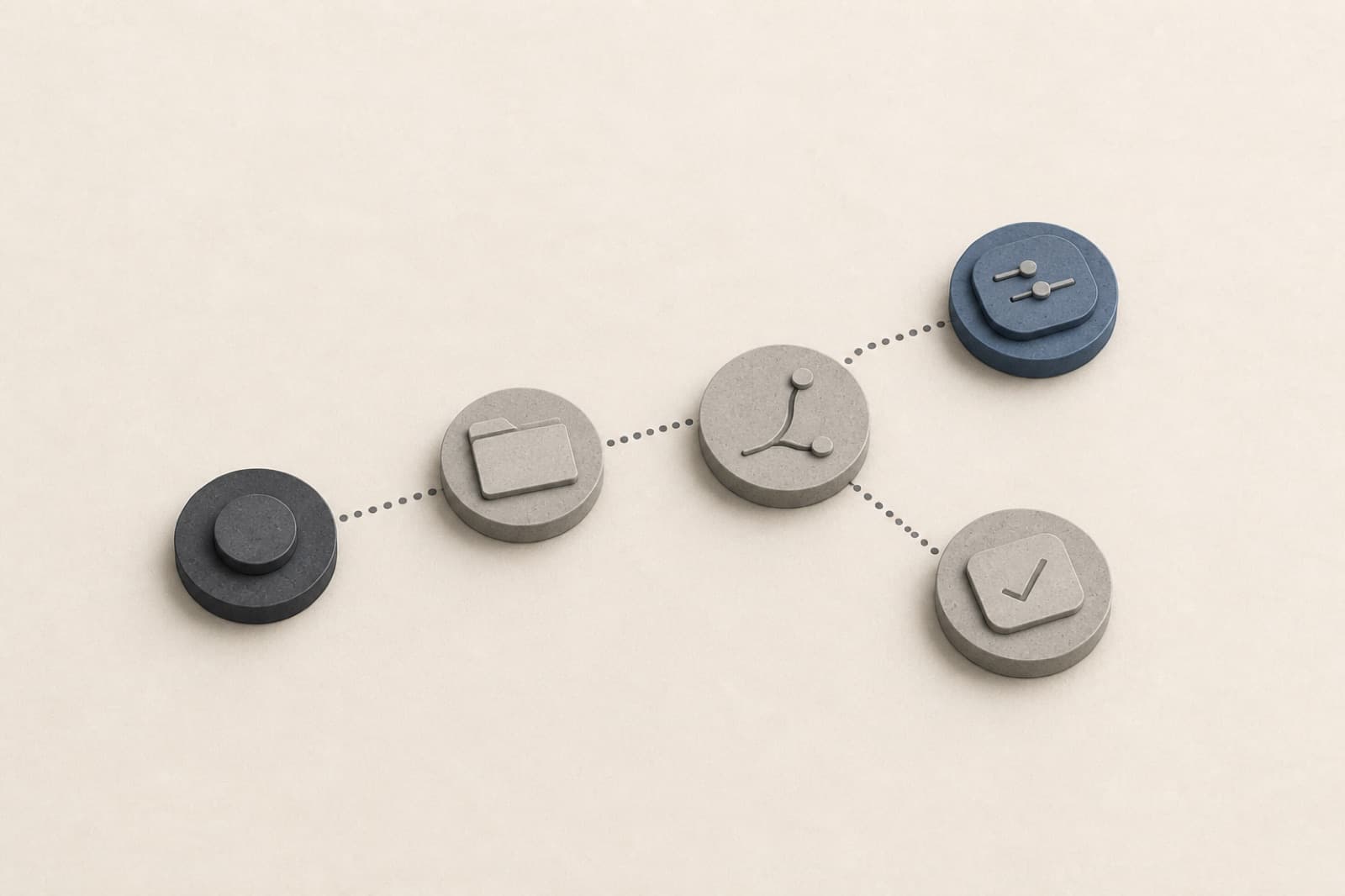 A drafted workflow graph of connected nodes.